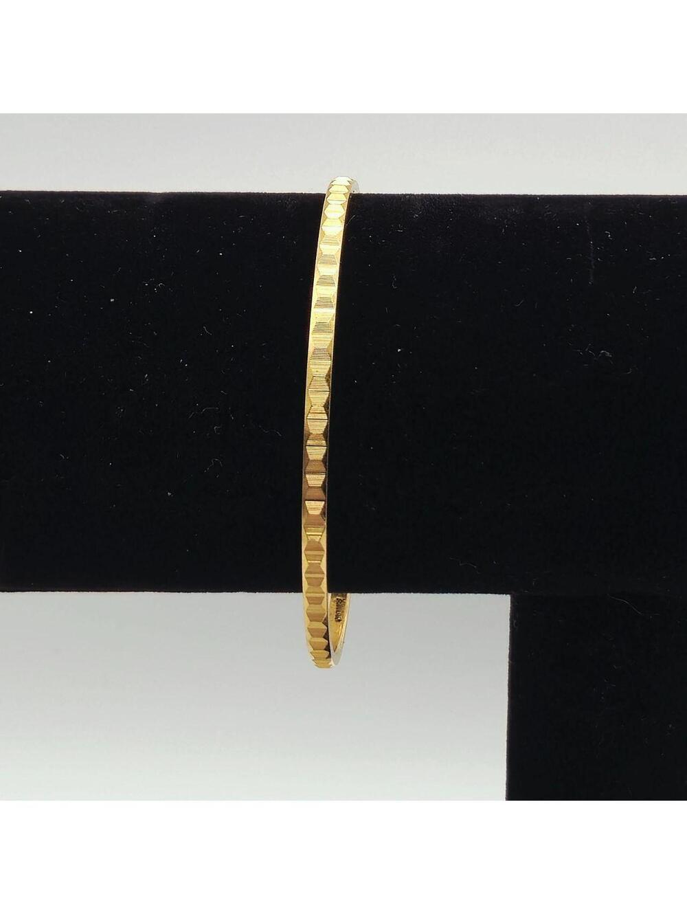 ✨ Vintage Signed VENDOME Gold Textured Bangle Bracelet ✨